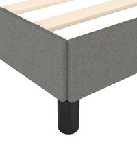 Bettgestell ohne Matratze Dunkelgrau 120x190 cm Stoff
