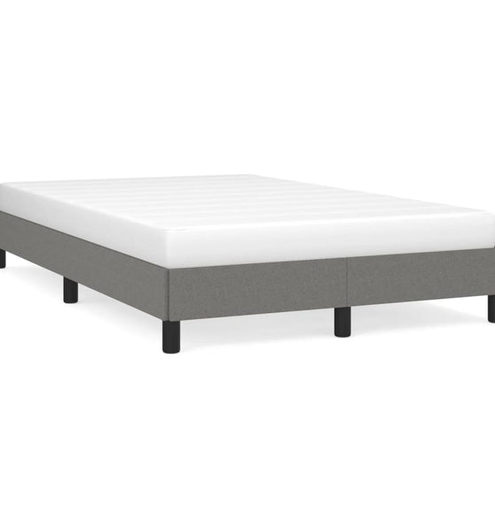 Bettgestell ohne Matratze Dunkelgrau 120x190 cm Stoff