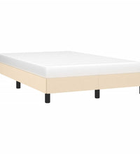 Bettgestell ohne Matratze Creme 120x190 cm Stoff
