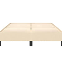 Bettgestell ohne Matratze Creme 120x190 cm Stoff