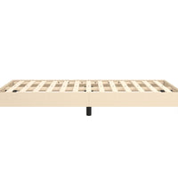 Bettgestell ohne Matratze Creme 120x190 cm Stoff