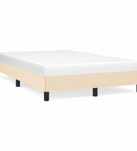 Bettgestell ohne Matratze Creme 120x190 cm Stoff