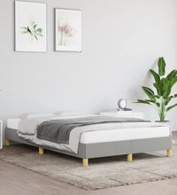 Bettgestell ohne Matratze Hellgrau 120x190 cm Stoff