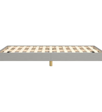 Bettgestell ohne Matratze Hellgrau 120x190 cm Stoff