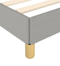 Bettgestell ohne Matratze Hellgrau 120x190 cm Stoff