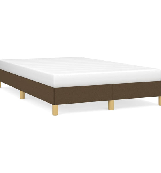 Bettgestell ohne Matratze Dunkelbraun 120x190 cm Stoff