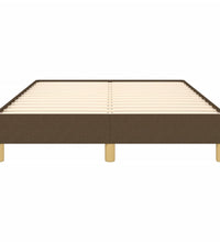 Bettgestell ohne Matratze Dunkelbraun 120x190 cm Stoff