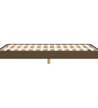 Bettgestell ohne Matratze Dunkelbraun 120x190 cm Stoff