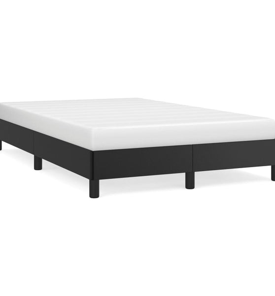 Bettgestell ohne Matratze Schwarz 120x190 cm Kunstleder