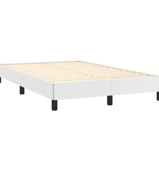 Bettgestell ohne Matratze Weiß 120x190 cm Kunstleder