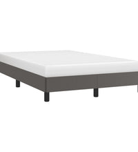 Bettgestell ohne Matratze Grau 120x190 cm Kunstleder