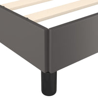 Bettgestell ohne Matratze Grau 120x190 cm Kunstleder