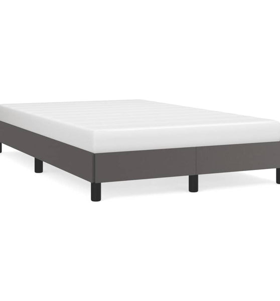 Bettgestell ohne Matratze Grau 120x190 cm Kunstleder