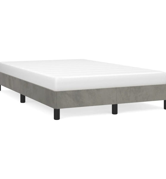 Bettgestell ohne Matratze Hellgrau 120x190 cm Samt