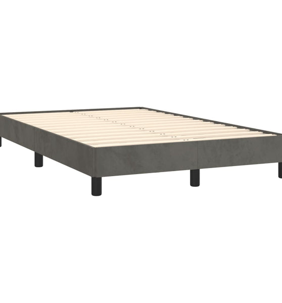 Bettgestell ohne Matratze Dunkelgrau 120x190 cm Samt