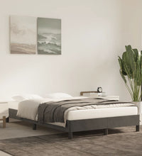 Bettgestell ohne Matratze Dunkelgrau 120x190 cm Samt