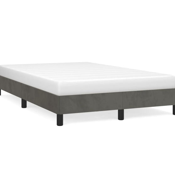 Bettgestell ohne Matratze Dunkelgrau 120x190 cm Samt