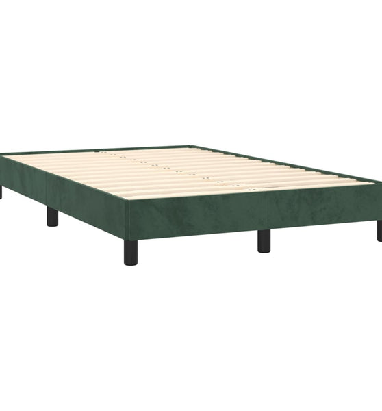 Bettgestell ohne Matratze Dunkelgrün 120x190 cm Samt