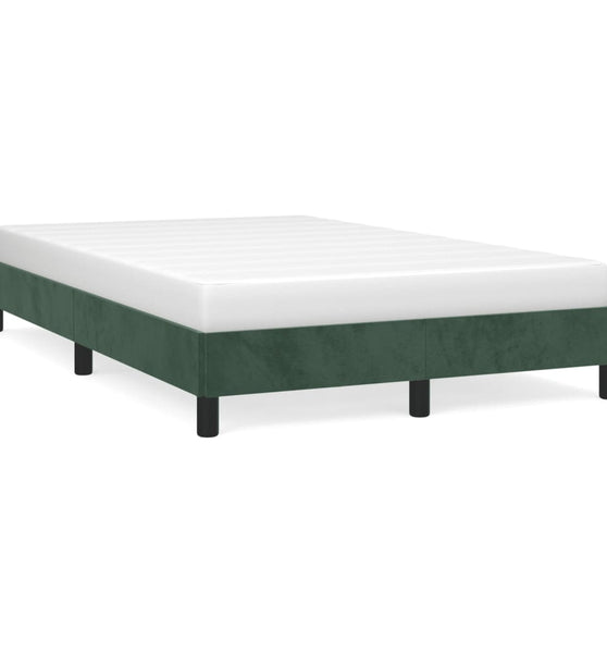 Bettgestell ohne Matratze Dunkelgrün 120x190 cm Samt