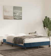 Bettgestell ohne Matratze Dunkelblau 120x190 cm Samt