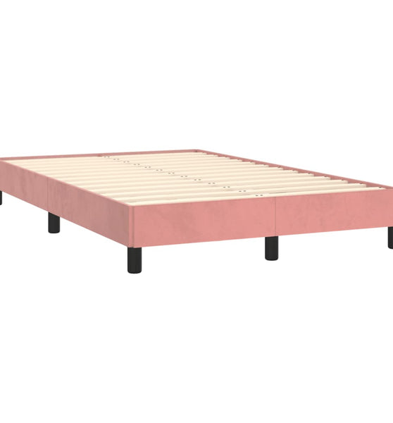 Bettgestell ohne Matratze Rosa 120x190 cm Samt