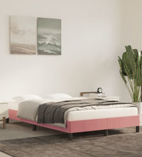 Bettgestell ohne Matratze Rosa 120x190 cm Samt