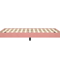 Bettgestell ohne Matratze Rosa 120x190 cm Samt