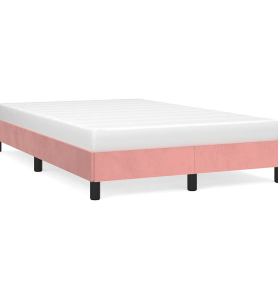 Bettgestell ohne Matratze Rosa 120x190 cm Samt
