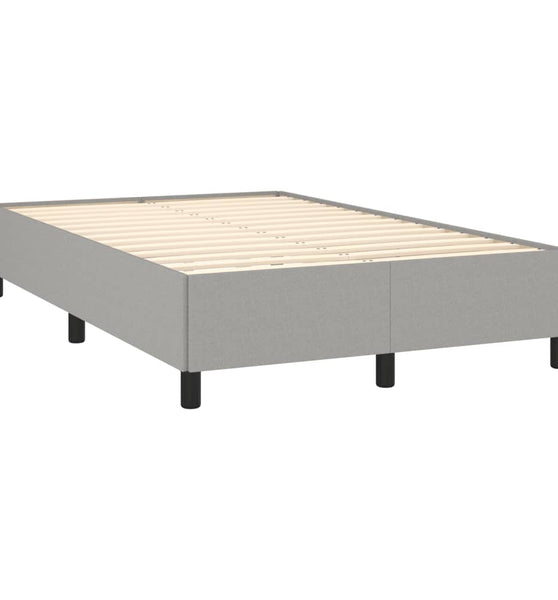 Bettgestell ohne Matratze Hellgrau 120x190 cm Stoff