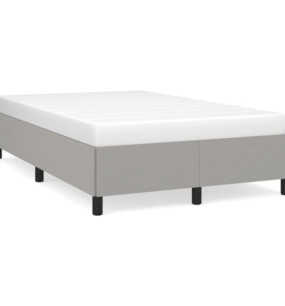 Bettgestell ohne Matratze Hellgrau 120x190 cm Stoff