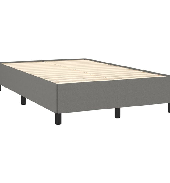 Bettgestell ohne Matratze Dunkelgrau 120x190 cm Stoff