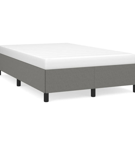 Bettgestell ohne Matratze Dunkelgrau 120x190 cm Stoff