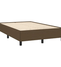 Bettgestell ohne Matratze Dunkelbraun 120x190 cm Stoff