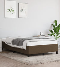 Bettgestell ohne Matratze Dunkelbraun 120x190 cm Stoff