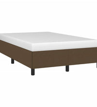 Bettgestell ohne Matratze Dunkelbraun 120x190 cm Stoff