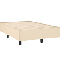 Bettgestell ohne Matratze Creme 120x190 cm Stoff