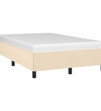Bettgestell ohne Matratze Creme 120x190 cm Stoff
