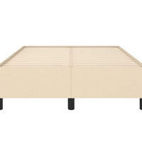 Bettgestell ohne Matratze Creme 120x190 cm Stoff
