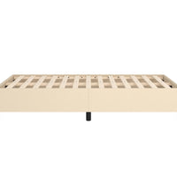 Bettgestell ohne Matratze Creme 120x190 cm Stoff