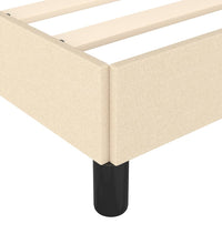 Bettgestell ohne Matratze Creme 120x190 cm Stoff