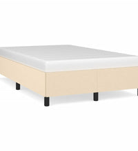 Bettgestell ohne Matratze Creme 120x190 cm Stoff