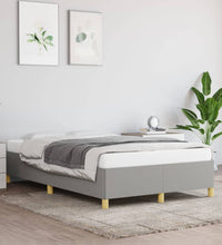 Bettgestell ohne Matratze Hellgrau 120x190 cm Stoff