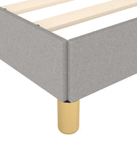 Bettgestell ohne Matratze Hellgrau 120x190 cm Stoff
