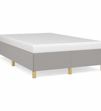Bettgestell ohne Matratze Hellgrau 120x190 cm Stoff