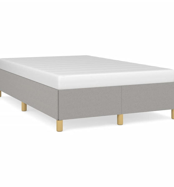 Bettgestell ohne Matratze Hellgrau 120x190 cm Stoff