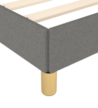 Bettgestell ohne Matratze Dunkelgrau 120x190 cm Stoff