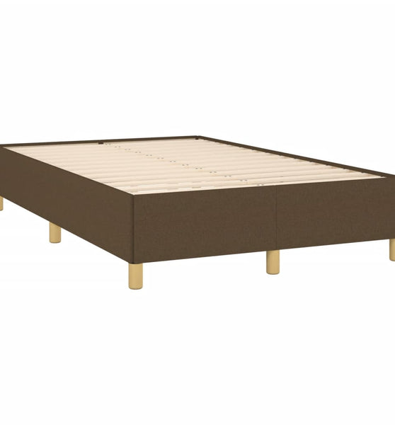 Bettgestell ohne Matratze Dunkelbraun 120x190 cm Stoff