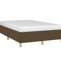 Bettgestell ohne Matratze Dunkelbraun 120x190 cm Stoff