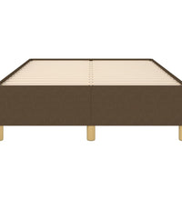 Bettgestell ohne Matratze Dunkelbraun 120x190 cm Stoff