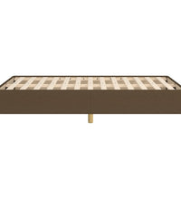 Bettgestell ohne Matratze Dunkelbraun 120x190 cm Stoff